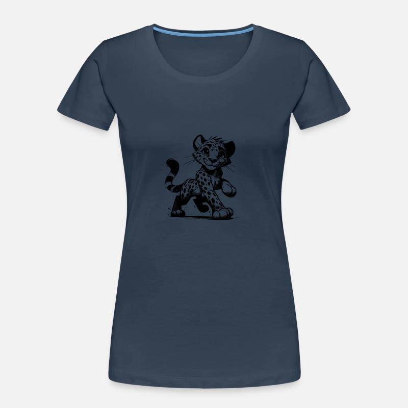 Leopard with smile, dots and cuddle factor Women's Premium Organic T-Shirt