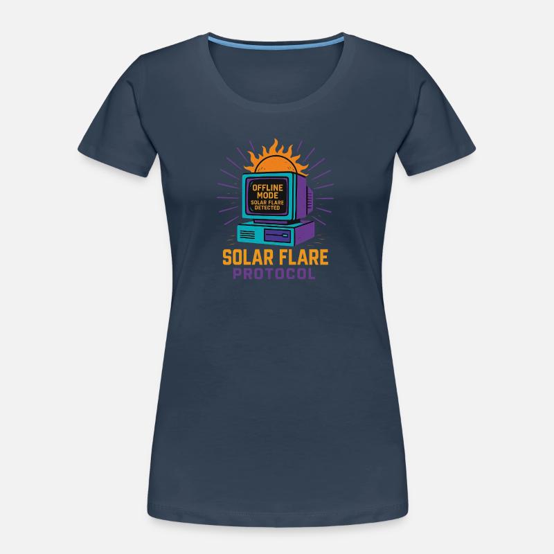 Retro Tech Solar Flare Protocol Tee Women's Premium Organic T-Shirt