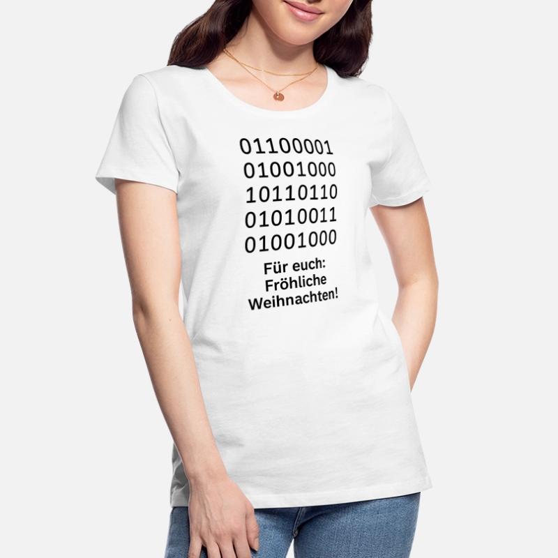 Binary Code Christmas Magic Women's Premium Organic T-Shirt