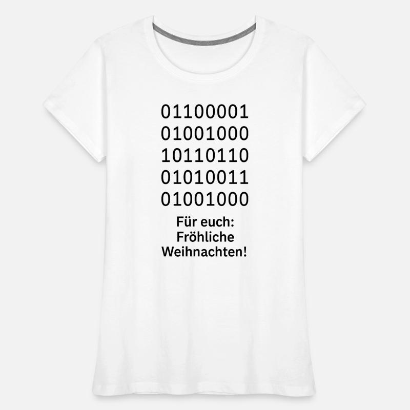 Binary Code Weihnachtszauber Frauen Premium Bio T-Shirt