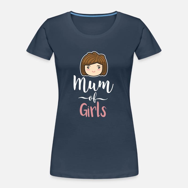 Mama von Mädchen Mutter Töchter Muttertag Frauen Premium Bio T-Shirt