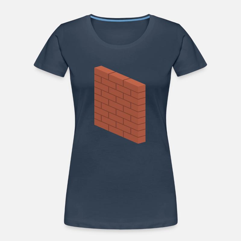 Brick Wall - Construction Masonry Building Mason T-shirt bio Premium Femme