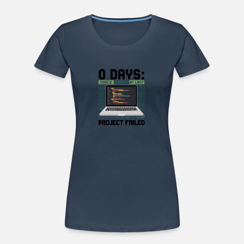 Techie 0 Days Since My Last Project Failed Women's Premium Organic T-Shirt