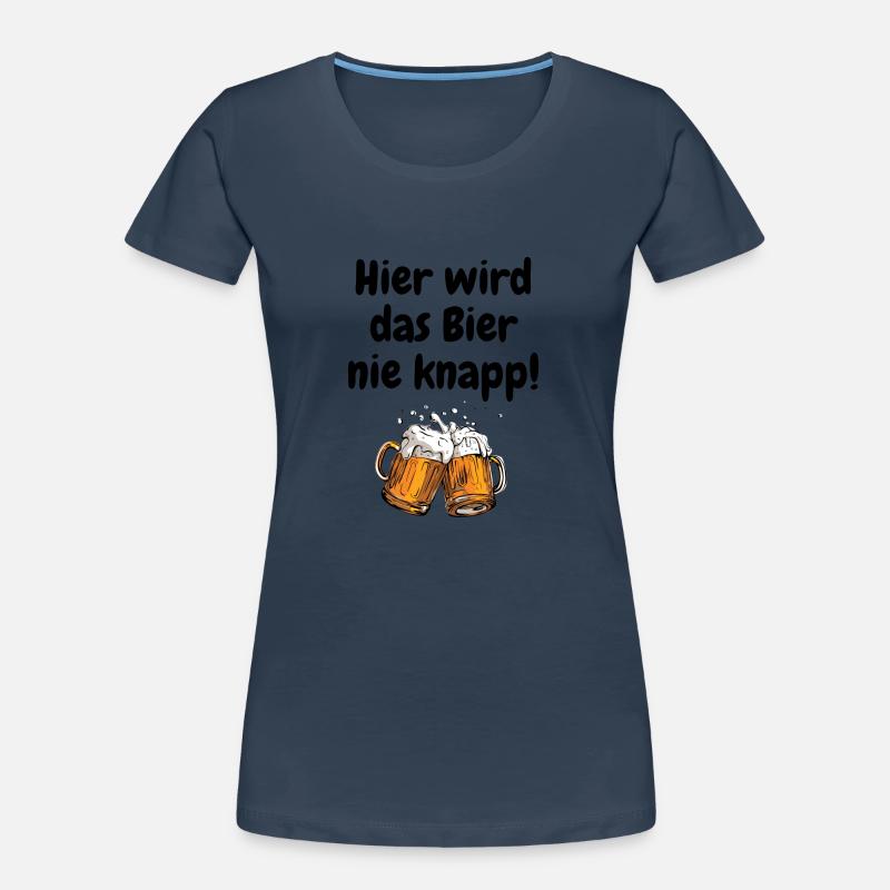 Hier wird das Bier nicht knapp-Mallorca Spruch Frauen Premium Bio T-Shirt