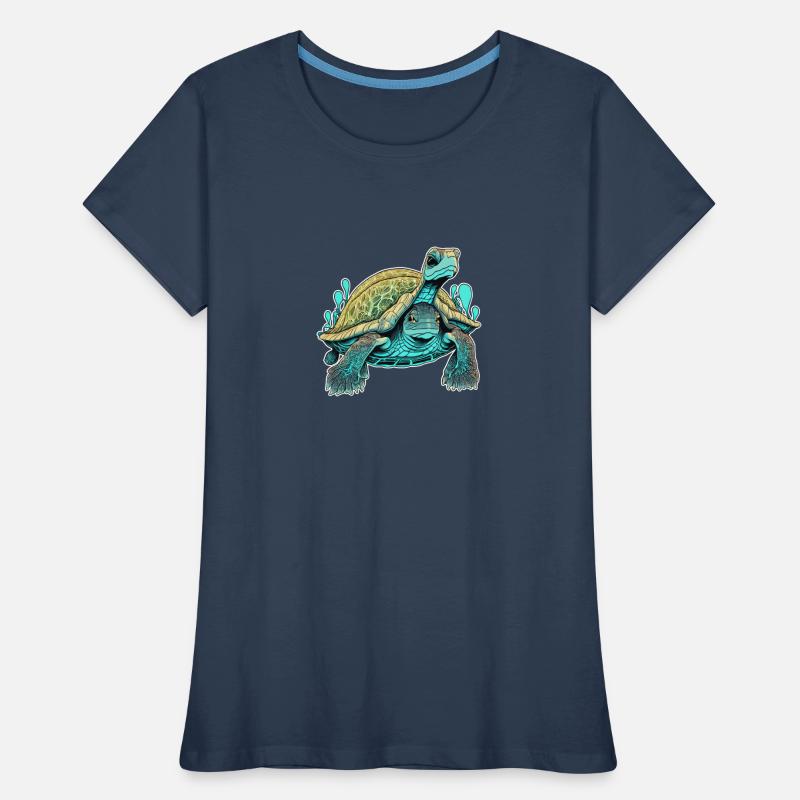 Psychedelic Double-Faced Turtle Women's Premium Organic T-Shirt