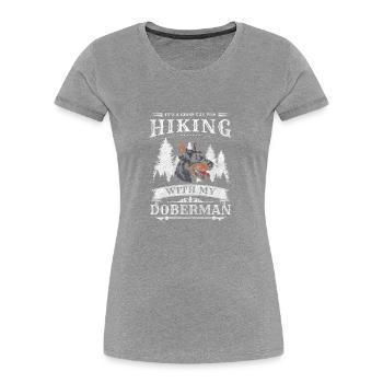 Doberman Dog Owner Animal - Women's Premium Organic T-Shirt - navy - Front - Mia (176cm)