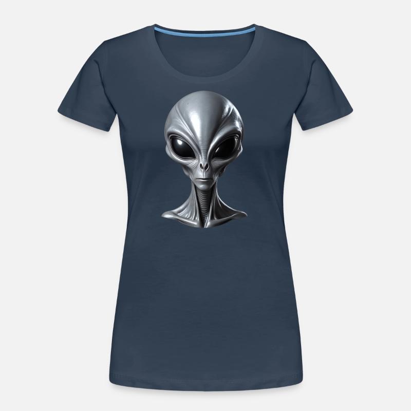 Echter außerirdischer grauer Außerirdischer Frauen Premium Bio T-Shirt