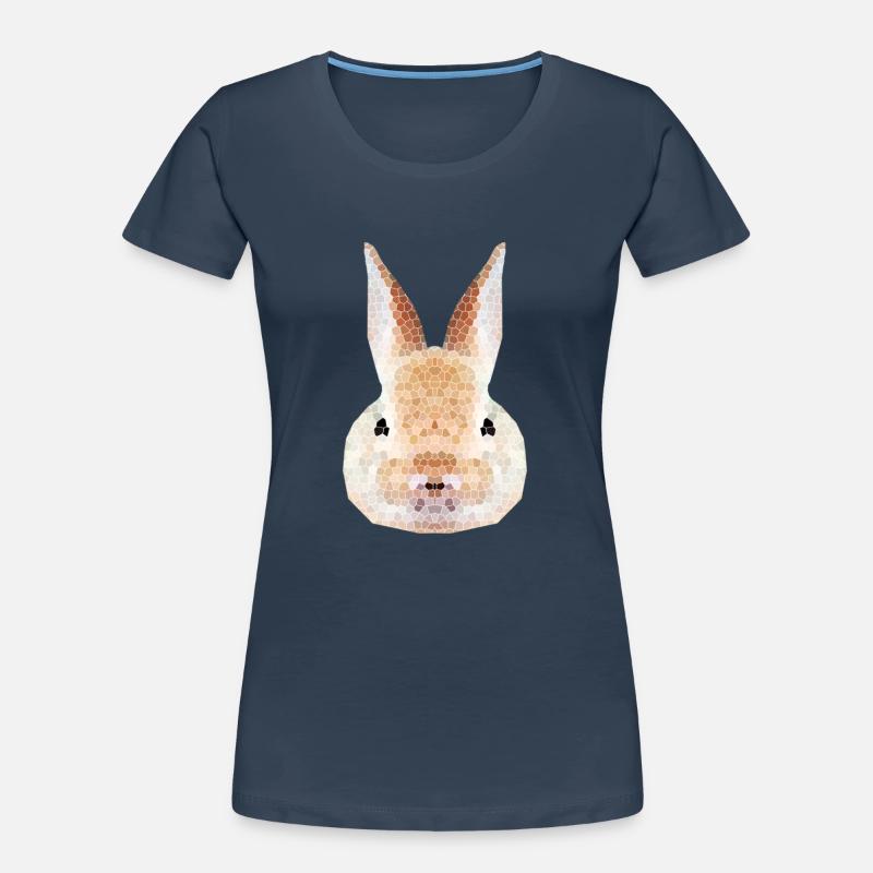Rabbit Polygon – Low Poly Women's Premium Organic T-Shirt