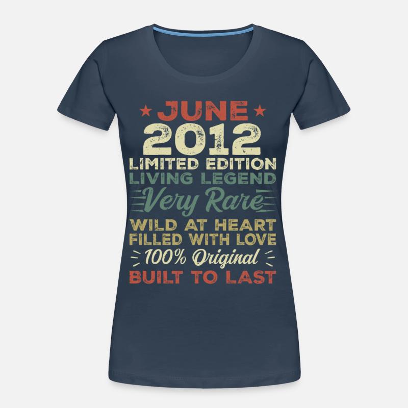 Juni 2012 Geburtstag Juni 2012 Geschenk Juni 2012 Frauen Premium Bio T-Shirt