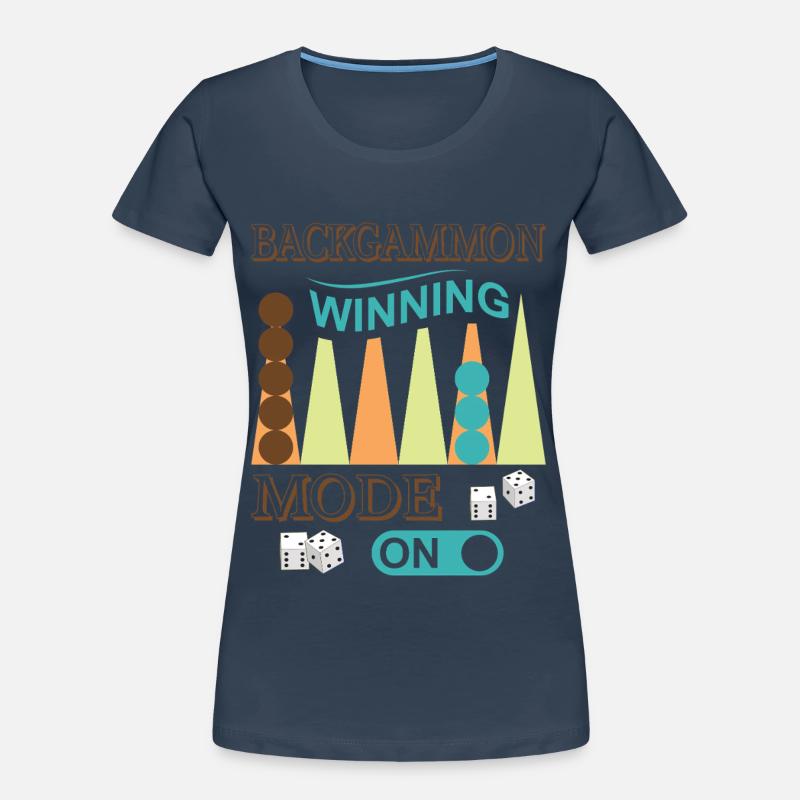 Backgammon Spiel Frauen Premium Bio T-Shirt