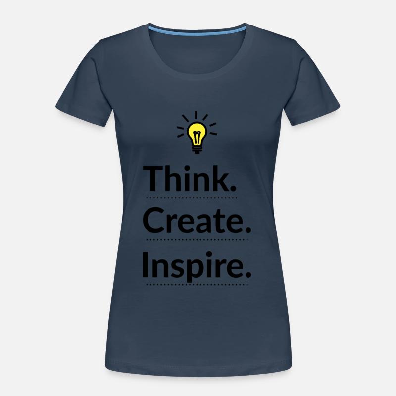 Think Create Inspire Light Bulb Women's Premium Organic T-Shirt