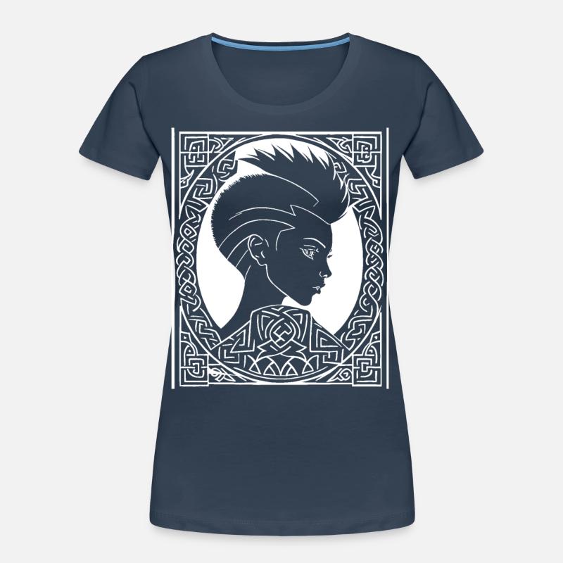 Fantasy Post Punk Celtic Tribal Batcave Mohawk Gi Women's Premium Organic T-Shirt