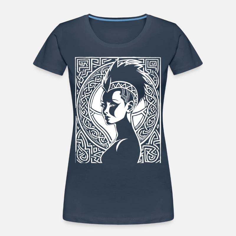 Fantasy Post Punk Keltisch Stamm Bathöhle Mohawk Gi Frauen Premium Bio T-Shirt