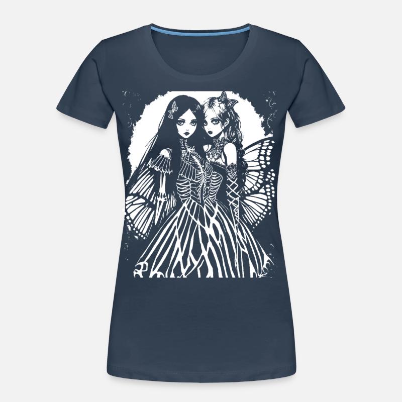 Fairycore Ästhetik Skelett Fee Goth Gothic G Frauen Premium Bio T-Shirt