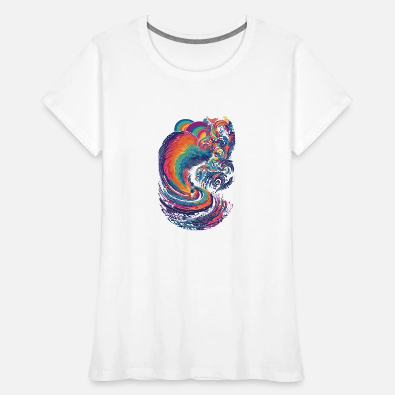 Trippy rainbow path in the clouds Women's Premium Organic T-Shirt