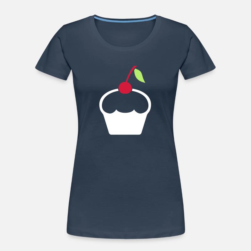 Cupcake mit Kirsche Frauen Premium Bio T-Shirt