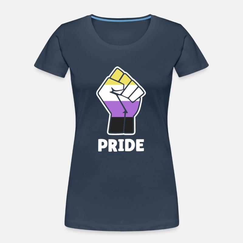 Pride Nonbinary Pride Fist Design for Equality Women's Premium Organic T-Shirt