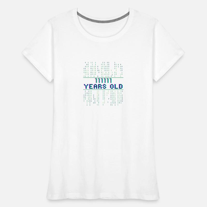 63. Geburtstag 63 Jahre alt Binärcode Coder Frauen Premium Bio T-Shirt