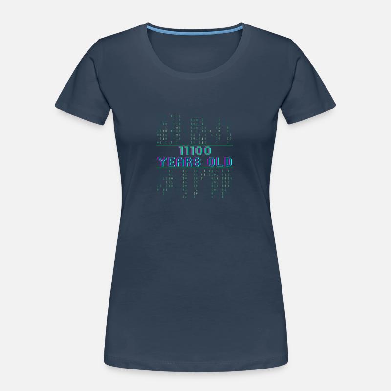 28e anniversaire 28 ans Codeur de code binaire T-shirt bio Premium Femme
