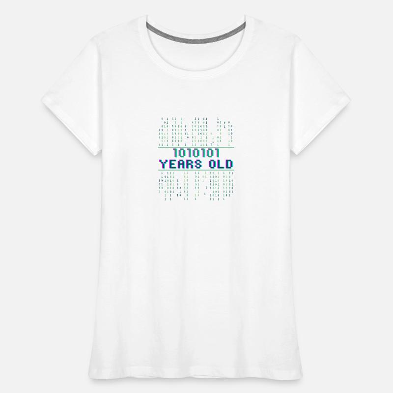 85. Geburtstag 85 Jahre alt Binärcode Coder Frauen Premium Bio T-Shirt