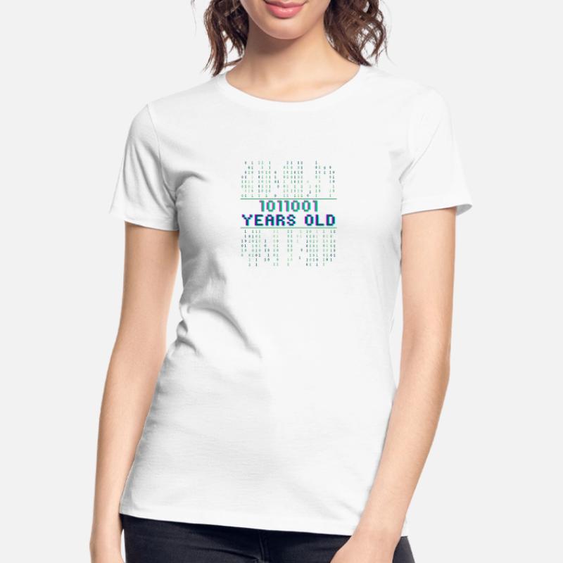 89th Birthday 89 years old Binary Code Coder Women's Premium Organic T-Shirt