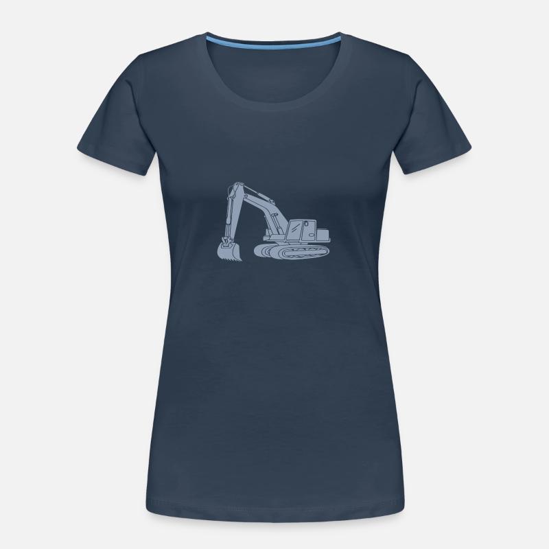 Excavator Driver Silhouette Design - For Construction Equipment Operator Women's Premium Organic T-Shirt