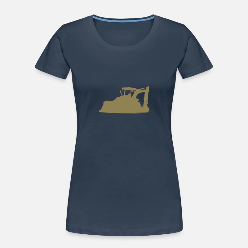 Baggerfahrer und Baugeräteführer Silhouette – Frauen Premium Bio T-Shirt