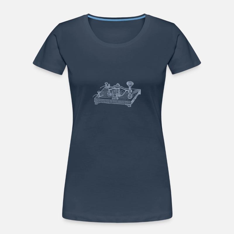 Vintage Morse Code Device, Retro Communication Women's Premium Organic T-Shirt