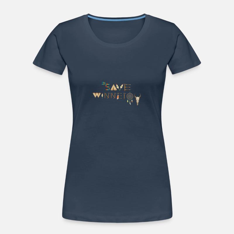 save winnetou,winnetou,indians,feathers,dream catcher Women's Premium Organic T-Shirt