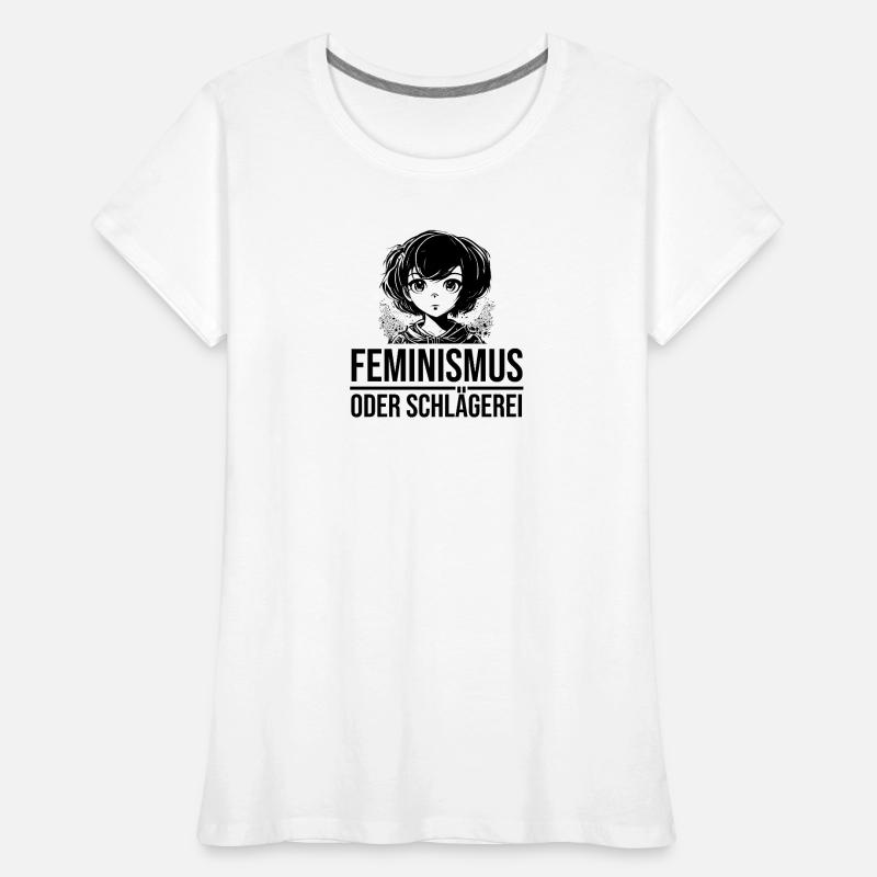 Feminismus oder Schlägerei Frauen Premium Bio T-Shirt