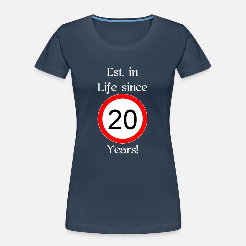 est i l 20 script white engl Frauen Premium Bio T-Shirt