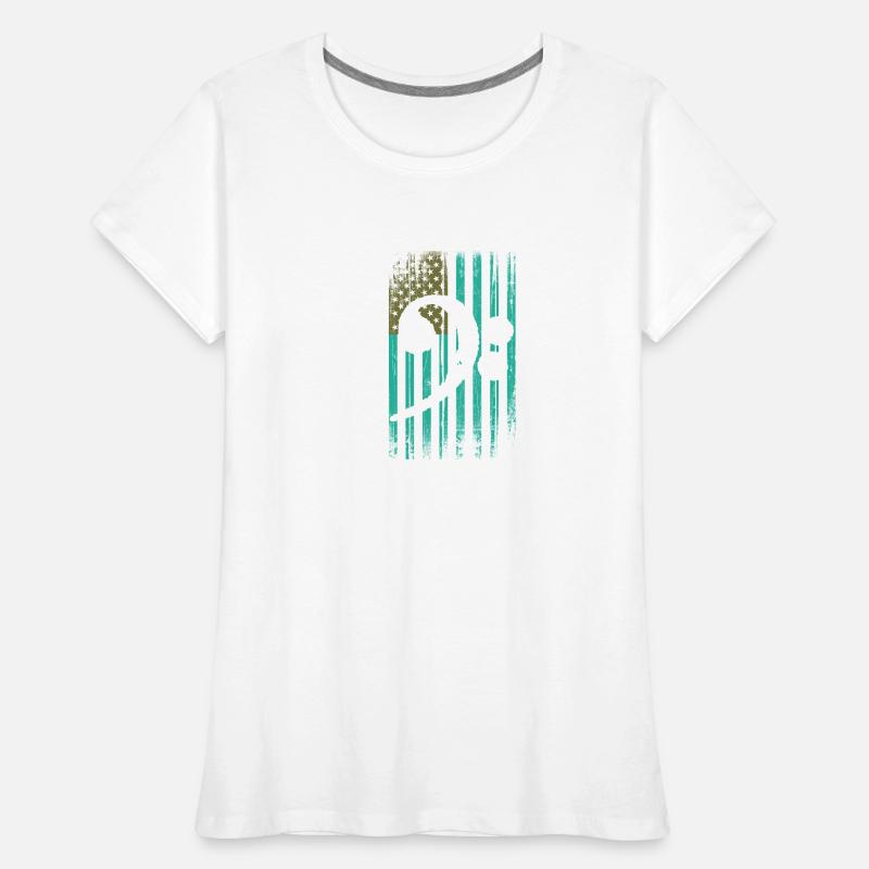 Notes de basse EADG avec drapeau américain T-shirt bio Premium Femme