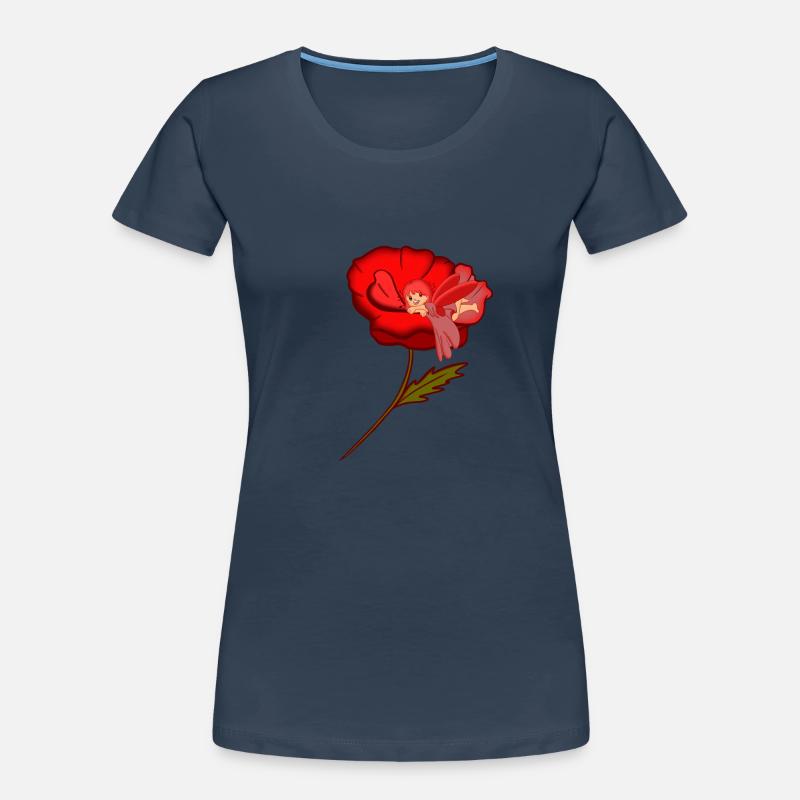 Fee in einer Mohnblume Frauen Premium Bio T-Shirt