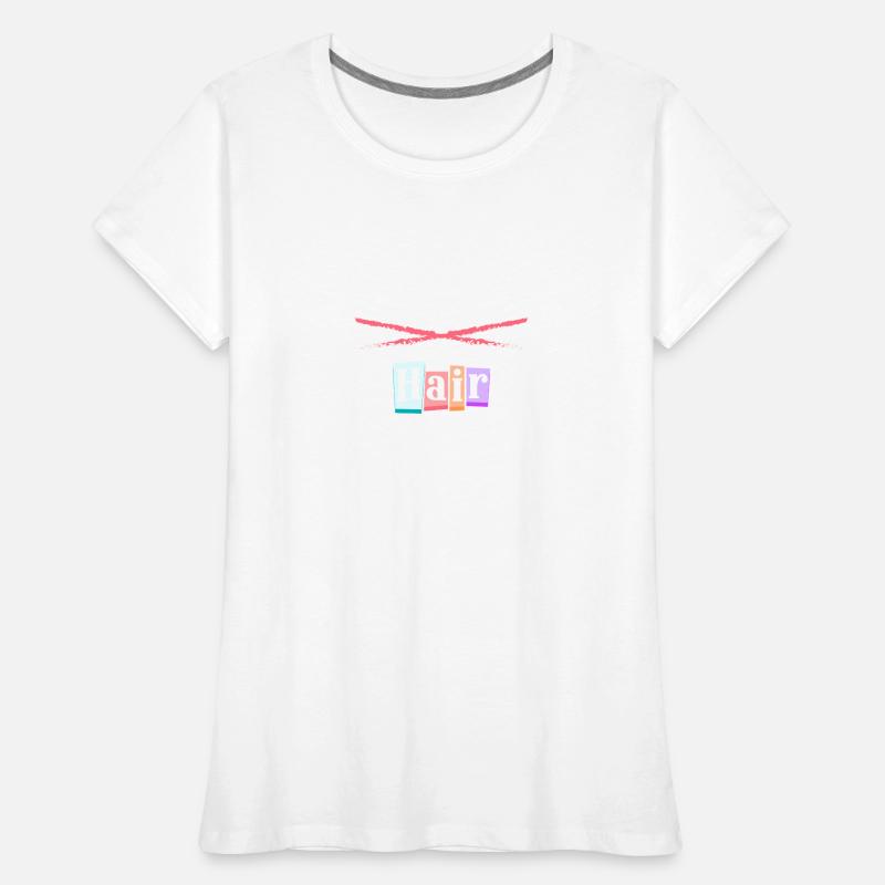 Glatze Platte Haarausfall Bart Frauen Premium Bio T-Shirt