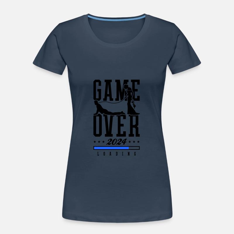 Hochzeit Loading 2024 Game Over Frauen Premium Bio T-Shirt
