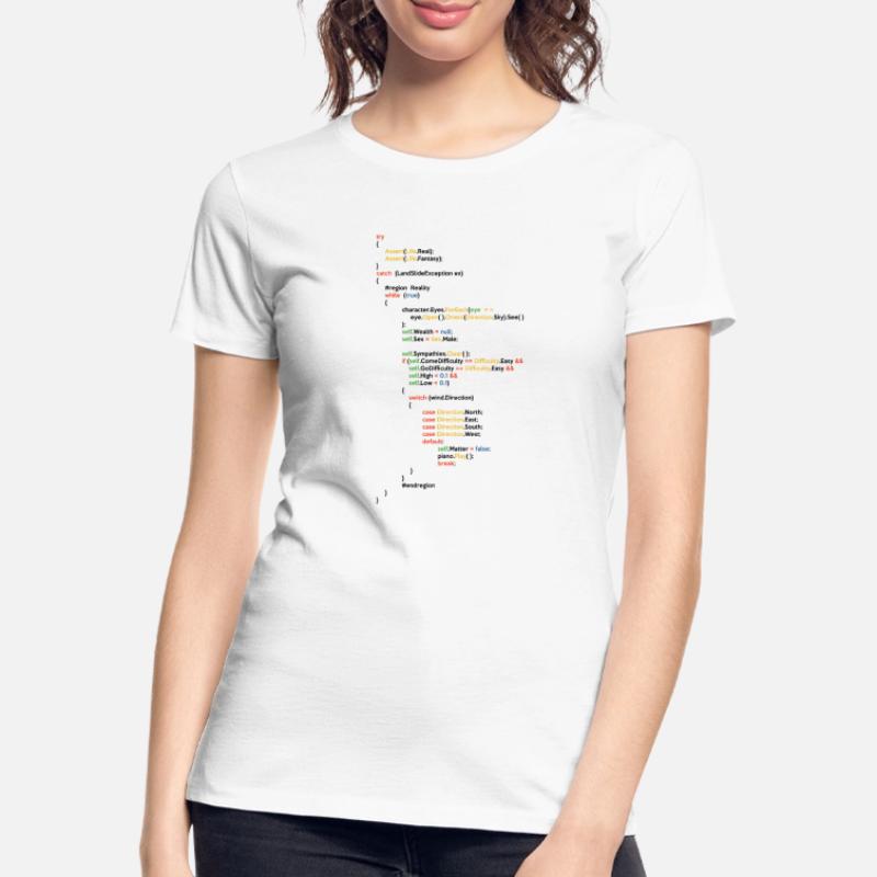 Coder Coding Software Developer Programmer Nerd Ge Frauen Premium Bio T-Shirt