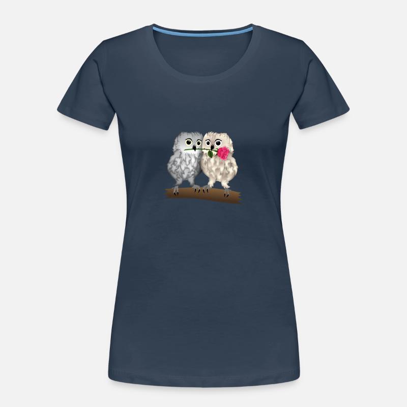 Eulen hell Rose Frauen Premium Bio T-Shirt