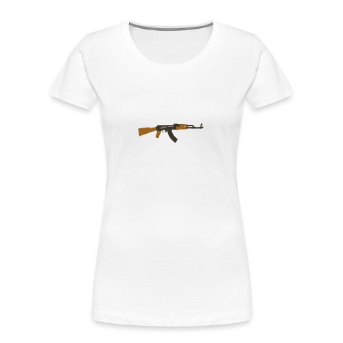 fire-cartoon-gun-bullet-arms-weapon-drawings-png - Vrouwen premium bio T-shirt