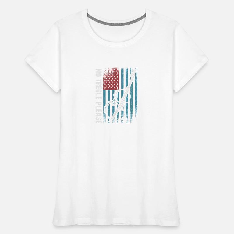 Plus de basses - pas d’aigus - contrebasse avec drapeau T-shirt bio Premium Femme