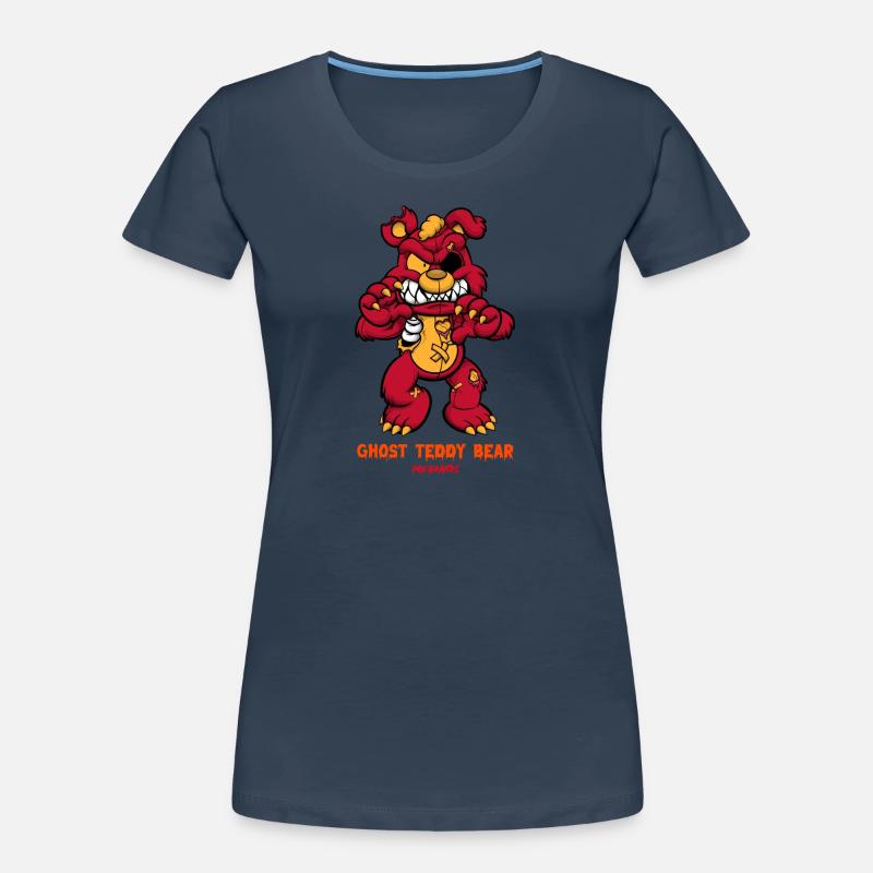 Ghost teddy bear design comics style Frauen Premium Bio T-Shirt