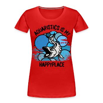 Aquarium Aquarianer Fische Zierfische Aquaristik - Frauen Premium Bio T-Shirt -  - Vorne - Mia (176cm)
