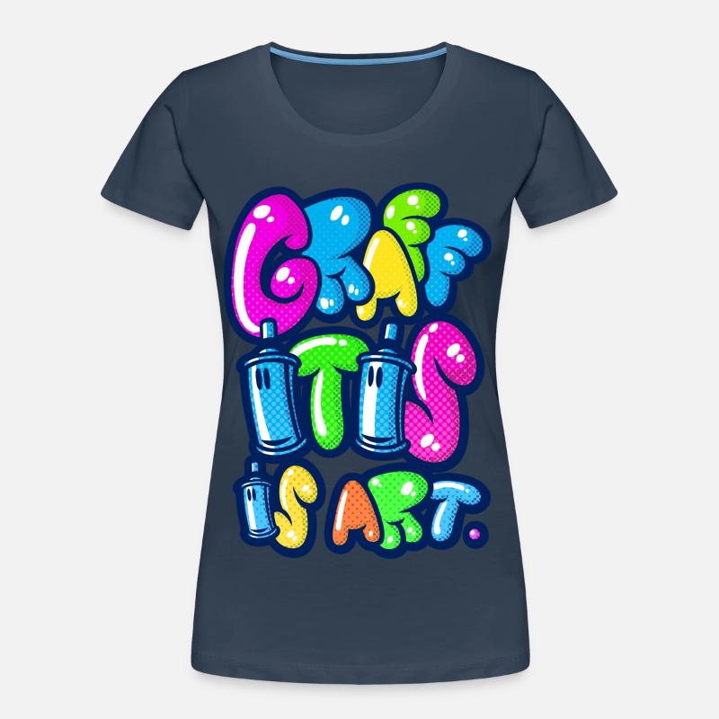 Graffitis Kunst multi Frauen Premium Bio T-Shirt