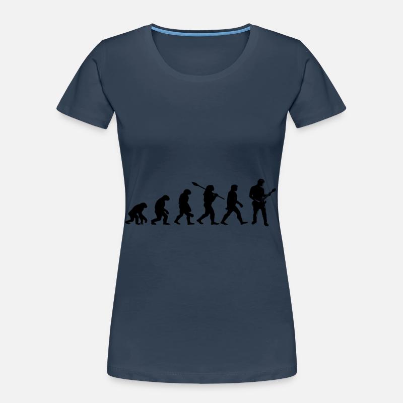 evolution guitariste T-shirt bio Premium Femme