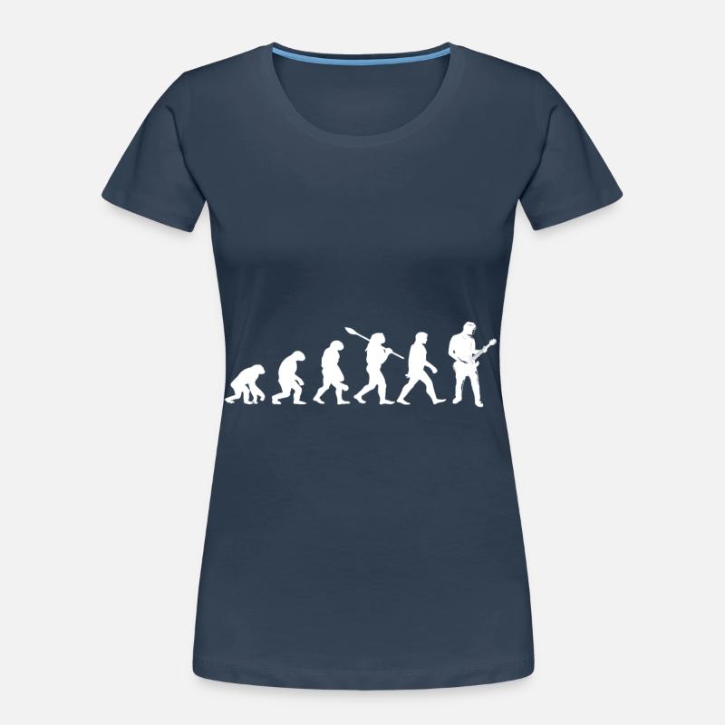 evolution guitariste T-shirt bio Premium Femme