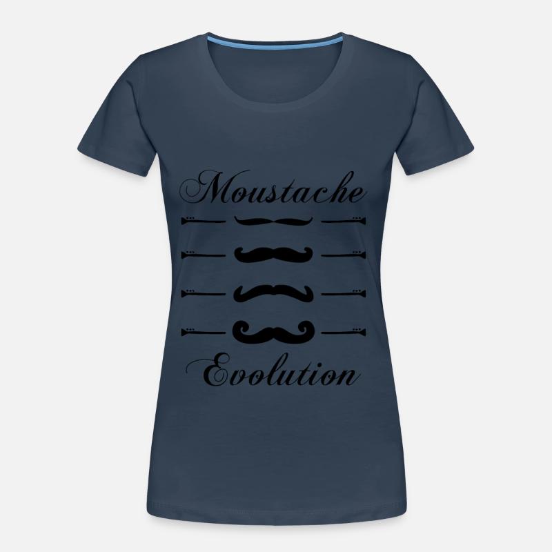 moustaches evolution, Idée cadeau d'élégance. T-shirt bio Premium Femme