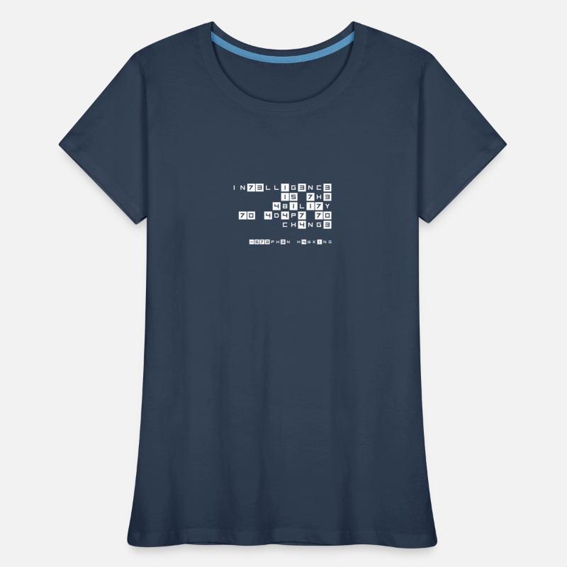 Stephen Hawking Intelligence Leetspeak Frauen Premium Bio T-Shirt