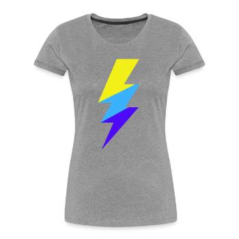 TriColor Neon Beam - Women's Premium Organic T-Shirt -  - Front - Mia (176cm)