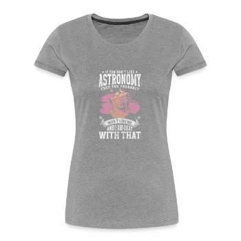 Universum Teleskop - Frauen Premium Bio T-Shirt - Navy - Vorne - Mia (176cm)