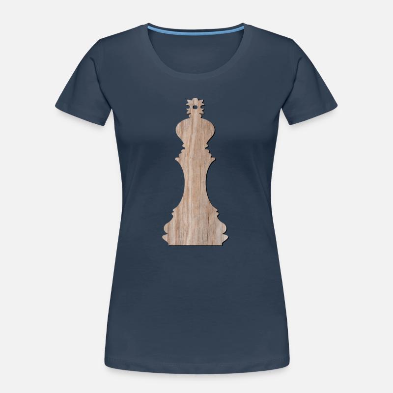 Pièces d’échecs Jeu d’échecs KING JEU DE SOCIÉTÉ T-shirt bio Premium Femme
