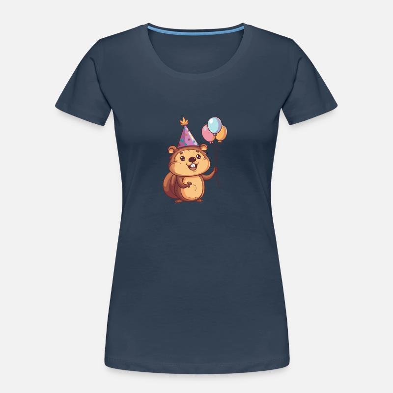 Biber Geburtstag Comic Frauen Premium Bio T-Shirt